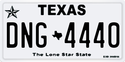 TX license plate DNG4440