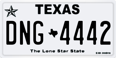 TX license plate DNG4442