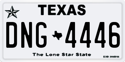 TX license plate DNG4446
