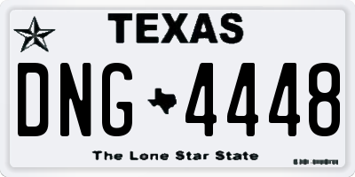 TX license plate DNG4448