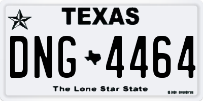 TX license plate DNG4464