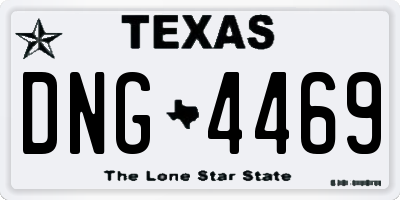 TX license plate DNG4469