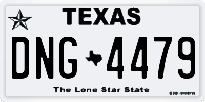 TX license plate DNG4479