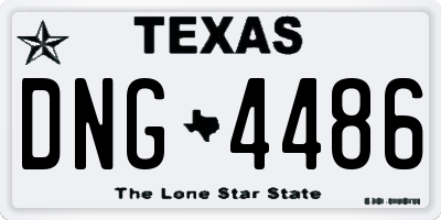 TX license plate DNG4486