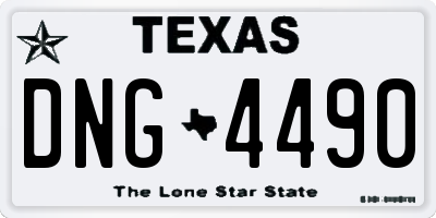 TX license plate DNG4490