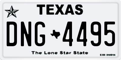 TX license plate DNG4495