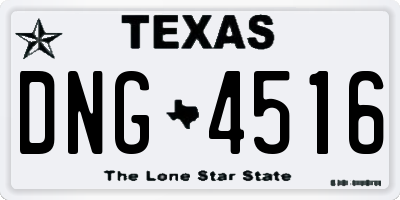 TX license plate DNG4516