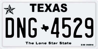 TX license plate DNG4529