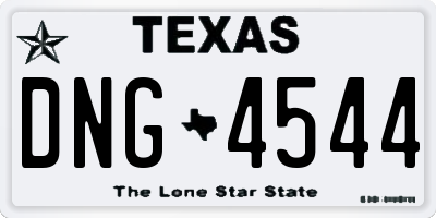 TX license plate DNG4544