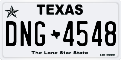 TX license plate DNG4548