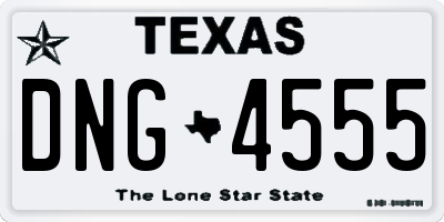 TX license plate DNG4555