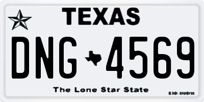 TX license plate DNG4569
