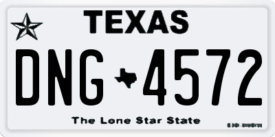 TX license plate DNG4572