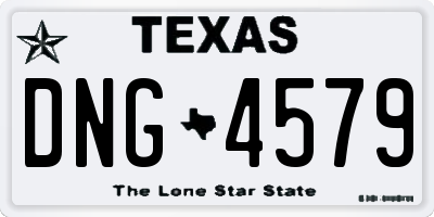 TX license plate DNG4579