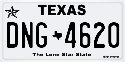 TX license plate DNG4620