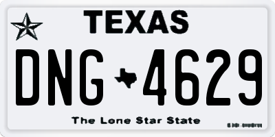 TX license plate DNG4629