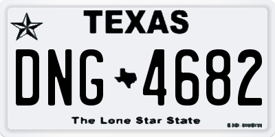 TX license plate DNG4682