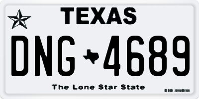 TX license plate DNG4689