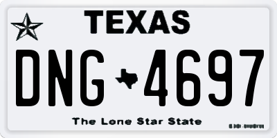 TX license plate DNG4697