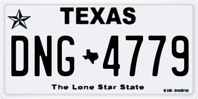 TX license plate DNG4779