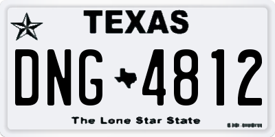 TX license plate DNG4812