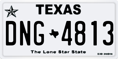 TX license plate DNG4813