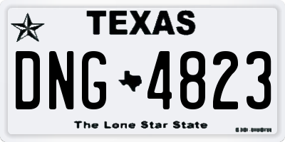 TX license plate DNG4823