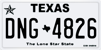 TX license plate DNG4826