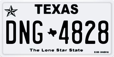 TX license plate DNG4828