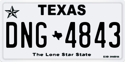 TX license plate DNG4843