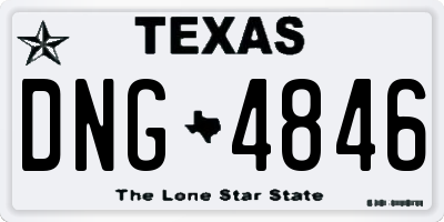 TX license plate DNG4846