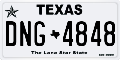 TX license plate DNG4848