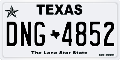TX license plate DNG4852