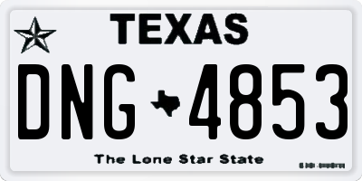 TX license plate DNG4853