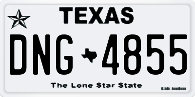 TX license plate DNG4855