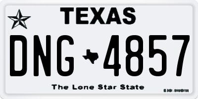 TX license plate DNG4857