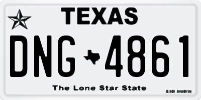 TX license plate DNG4861