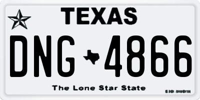 TX license plate DNG4866