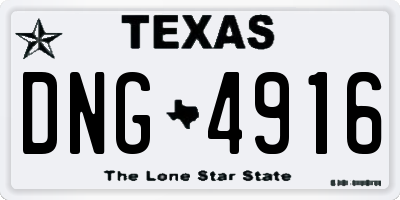 TX license plate DNG4916