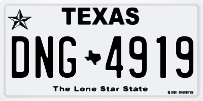 TX license plate DNG4919