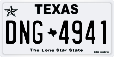 TX license plate DNG4941