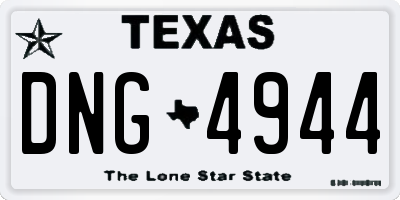TX license plate DNG4944