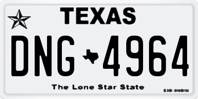 TX license plate DNG4964