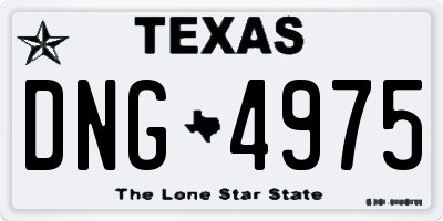 TX license plate DNG4975