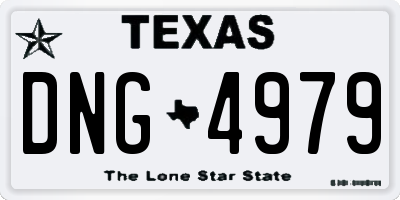 TX license plate DNG4979