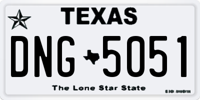 TX license plate DNG5051