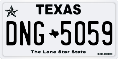 TX license plate DNG5059
