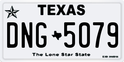 TX license plate DNG5079