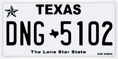 TX license plate DNG5102