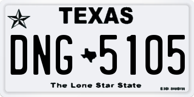 TX license plate DNG5105